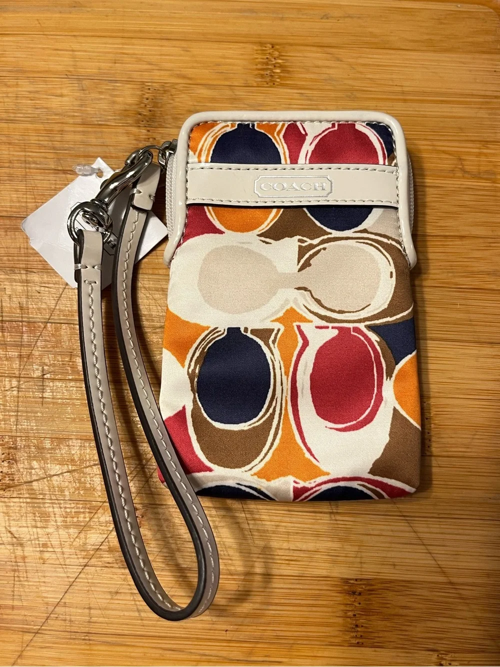 Coach Hand Drawn Scarf Print Phone Wristlet - NWT